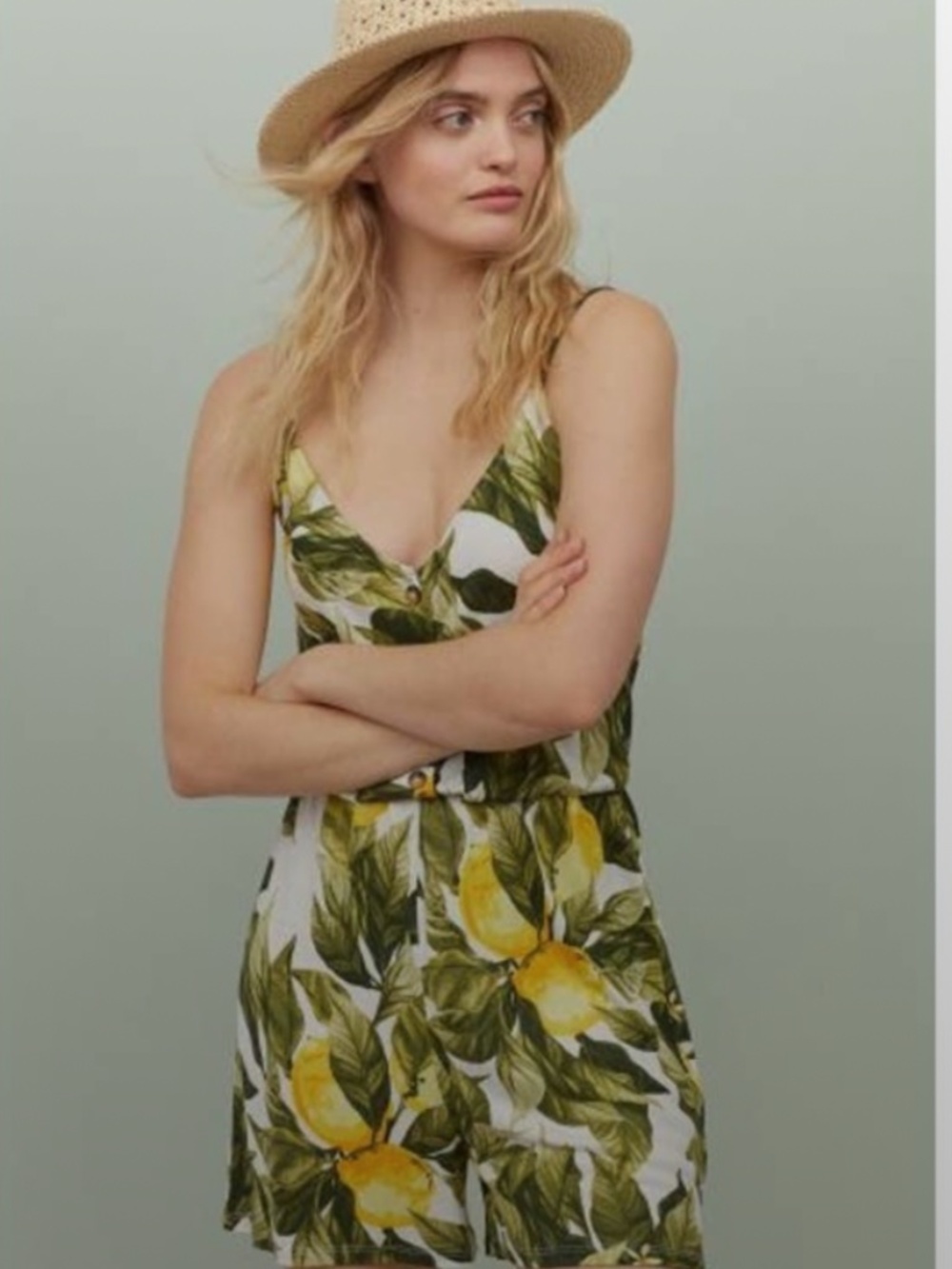 Women’s H & M Lemon Romper Size Small